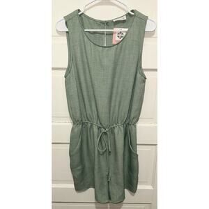 First Love‎ by Lovelyn Womens Romper Large Pistachio Seafoam Green Sleeveless